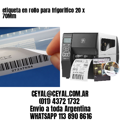 etiqueta en rollo para frigorifico 20 x 70Mm
