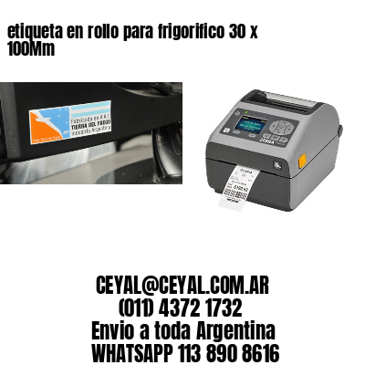 etiqueta en rollo para frigorifico 30 x 100Mm