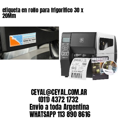 etiqueta en rollo para frigorifico 30 x 20Mm