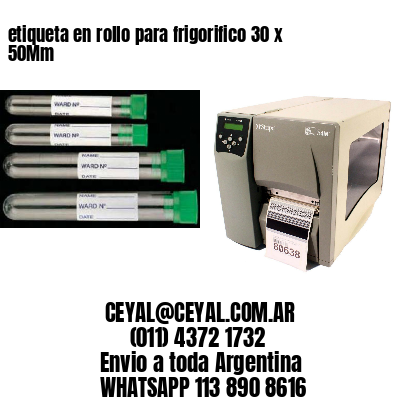 etiqueta en rollo para frigorifico 30 x 50Mm