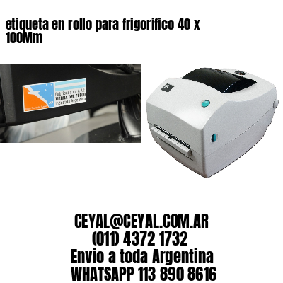 etiqueta en rollo para frigorifico 40 x 100Mm