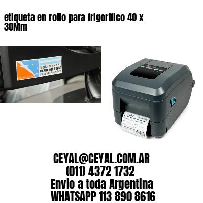 etiqueta en rollo para frigorifico 40 x 30Mm