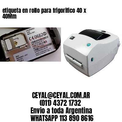 etiqueta en rollo para frigorifico 40 x 40Mm