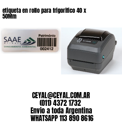 etiqueta en rollo para frigorifico 40 x 50Mm