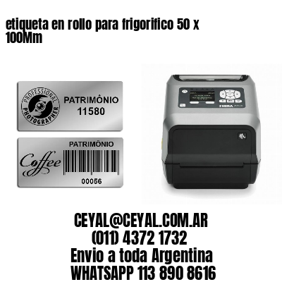 etiqueta en rollo para frigorifico 50 x 100Mm