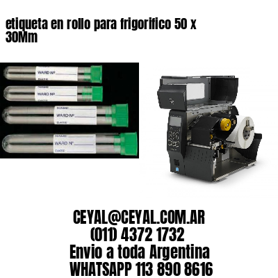 etiqueta en rollo para frigorifico 50 x 30Mm