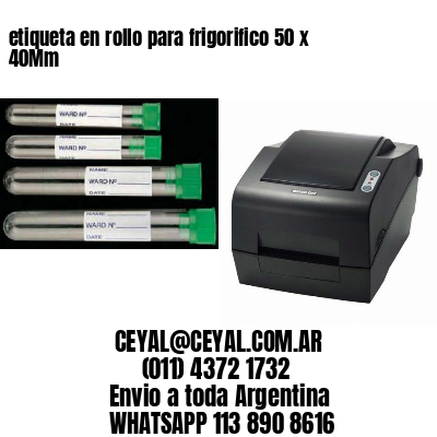 etiqueta en rollo para frigorifico 50 x 40Mm
