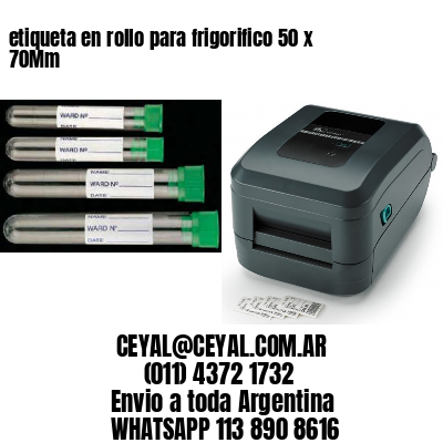 etiqueta en rollo para frigorifico 50 x 70Mm