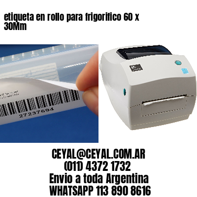 etiqueta en rollo para frigorifico 60 x 30Mm