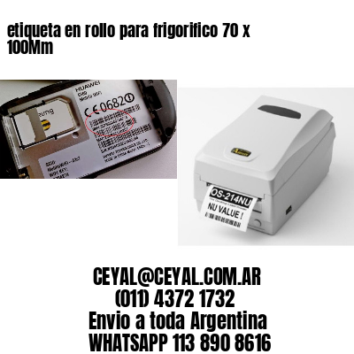 etiqueta en rollo para frigorifico 70 x 100Mm