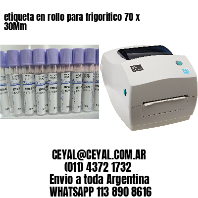 etiqueta en rollo para frigorifico 70 x 30Mm