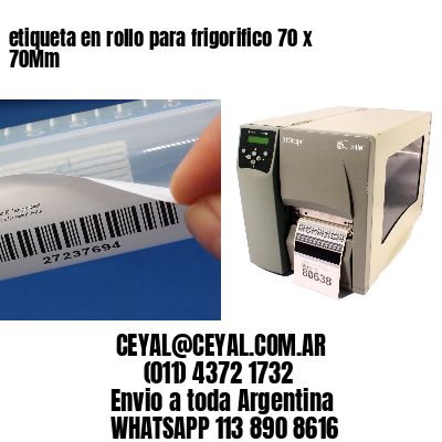 etiqueta en rollo para frigorifico 70 x 70Mm