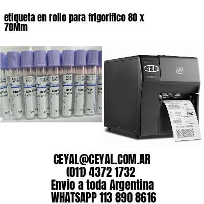 etiqueta en rollo para frigorifico 80 x 70Mm