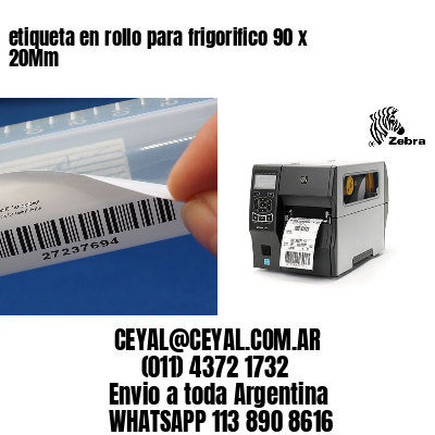 etiqueta en rollo para frigorifico 90 x 20Mm