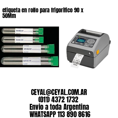 etiqueta en rollo para frigorifico 90 x 50Mm