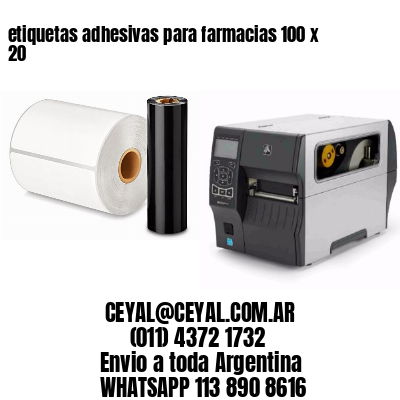 etiquetas adhesivas para farmacias 100 x 20
