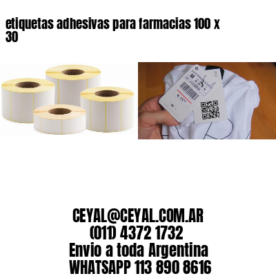 etiquetas adhesivas para farmacias 100 x 30