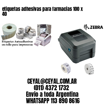 etiquetas adhesivas para farmacias 100 x 40
