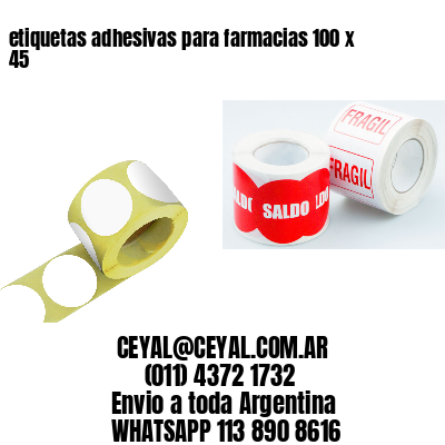 etiquetas adhesivas para farmacias 100 x 45