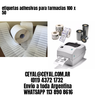 etiquetas adhesivas para farmacias 100 x 50