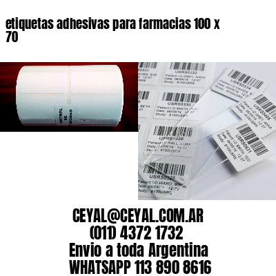 etiquetas adhesivas para farmacias 100 x 70