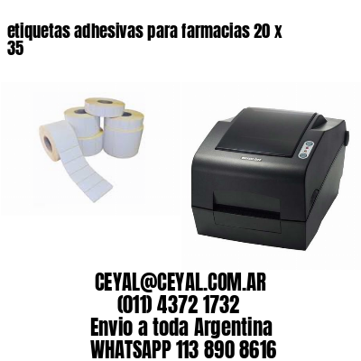etiquetas adhesivas para farmacias 20 x 35