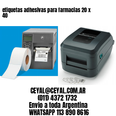 etiquetas adhesivas para farmacias 20 x 40