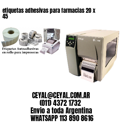 etiquetas adhesivas para farmacias 20 x 45