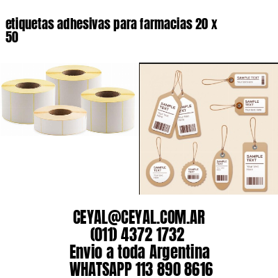 etiquetas adhesivas para farmacias 20 x 50