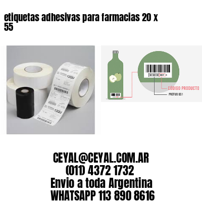 etiquetas adhesivas para farmacias 20 x 55