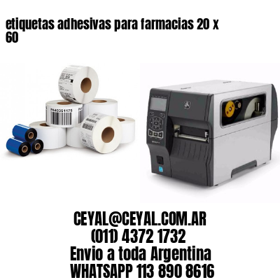etiquetas adhesivas para farmacias 20 x 60