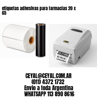 etiquetas adhesivas para farmacias 20 x 65