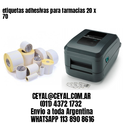 etiquetas adhesivas para farmacias 20 x 70