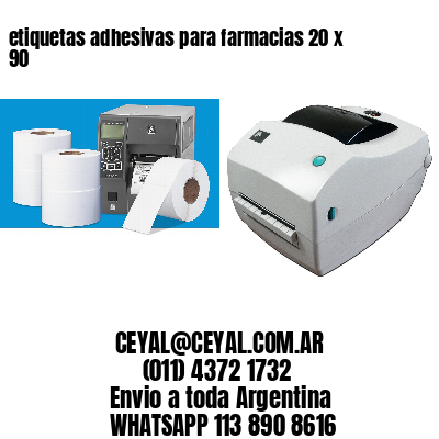 etiquetas adhesivas para farmacias 20 x 90
