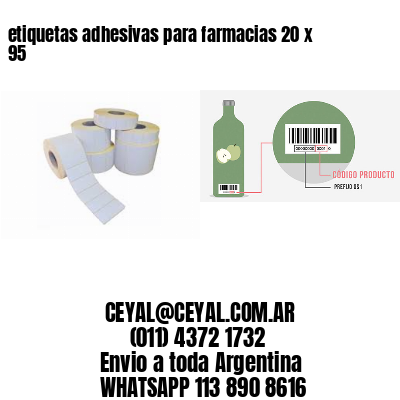 etiquetas adhesivas para farmacias 20 x 95