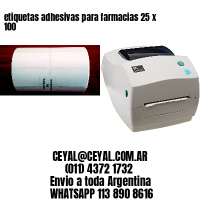 etiquetas adhesivas para farmacias 25 x 100