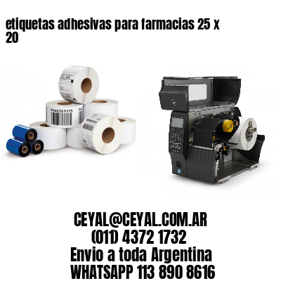 etiquetas adhesivas para farmacias 25 x 20