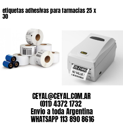 etiquetas adhesivas para farmacias 25 x 30