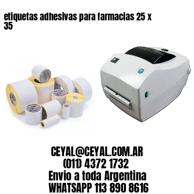 etiquetas adhesivas para farmacias 25 x 35