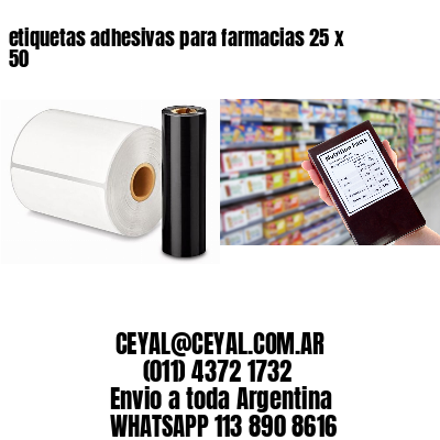 etiquetas adhesivas para farmacias 25 x 50