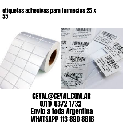etiquetas adhesivas para farmacias 25 x 55