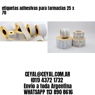 etiquetas adhesivas para farmacias 25 x 70