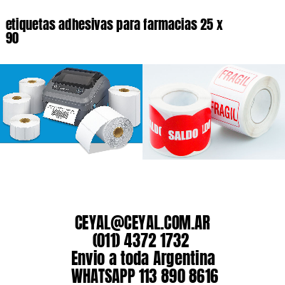 etiquetas adhesivas para farmacias 25 x 90