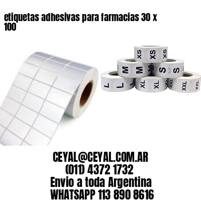 etiquetas adhesivas para farmacias 30 x 100
