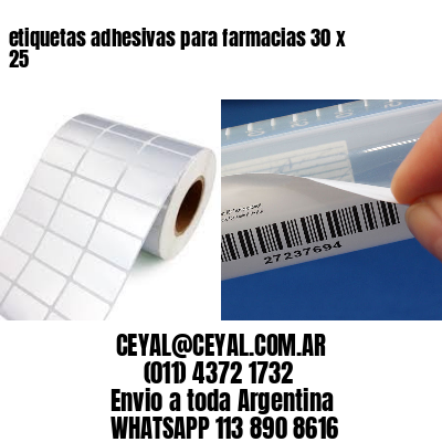 etiquetas adhesivas para farmacias 30 x 25