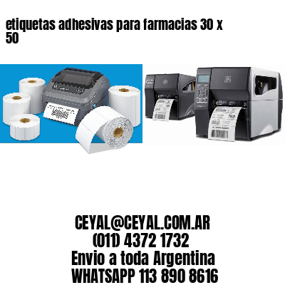 etiquetas adhesivas para farmacias 30 x 50