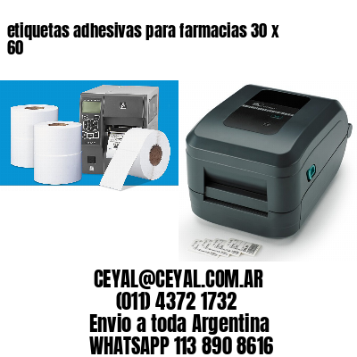 etiquetas adhesivas para farmacias 30 x 60
