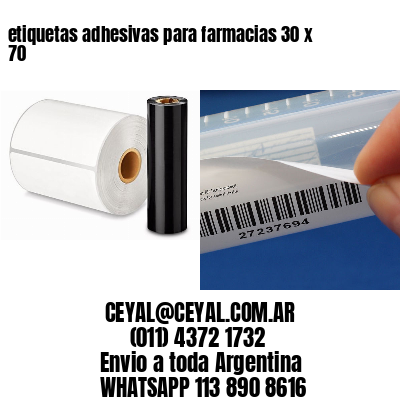 etiquetas adhesivas para farmacias 30 x 70
