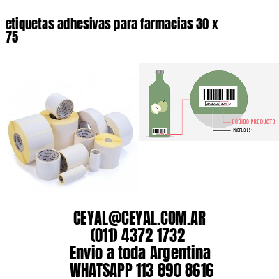 etiquetas adhesivas para farmacias 30 x 75