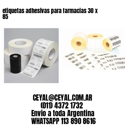 etiquetas adhesivas para farmacias 30 x 85